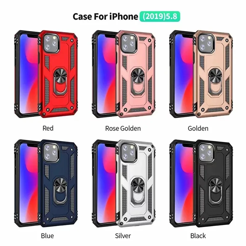 Чехол для iphone 11 Pro Max 7 8 6 6S Plus, роскошный защитный чехол с магнитным кольцом, силиконовый чехол для телефона для iphone X, XR, XS, Max, задняя крышка, чехол