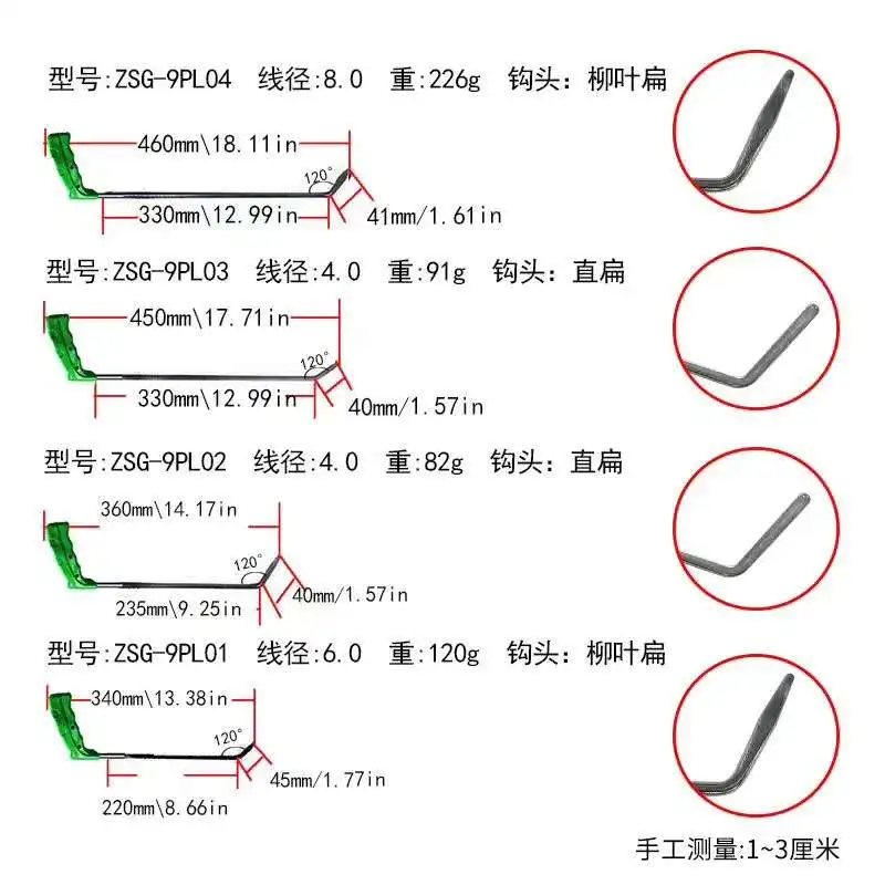 

29 pcs PDR Hook Tools Push Rod Car CrowbarPaintless Dent Repair Tools PDR Dent Puller Lifter Kits Ding Hail Puller Set