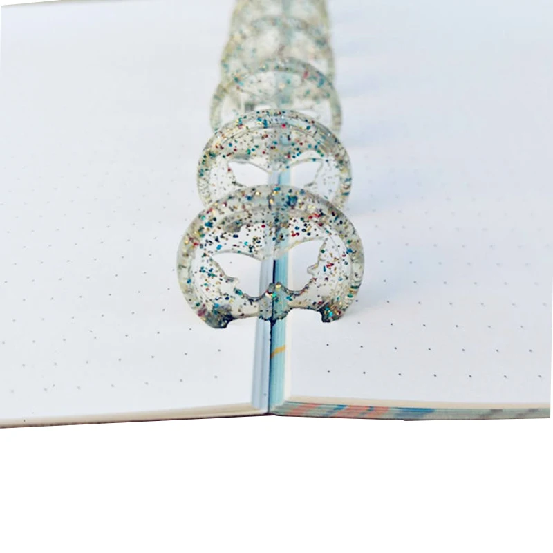 100PCS Notebook Binding Ring Loose-leaf Mushroom Hole 28MM Butterfly Pattern Plastic Buckle Discs | Канцтовары для офиса и