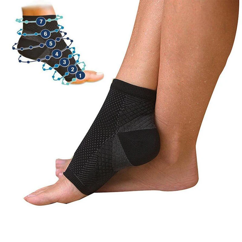 Calcetines de compresión antifatiga para hombre y mujer, calcetín sin dedos, para ciclismo y correr