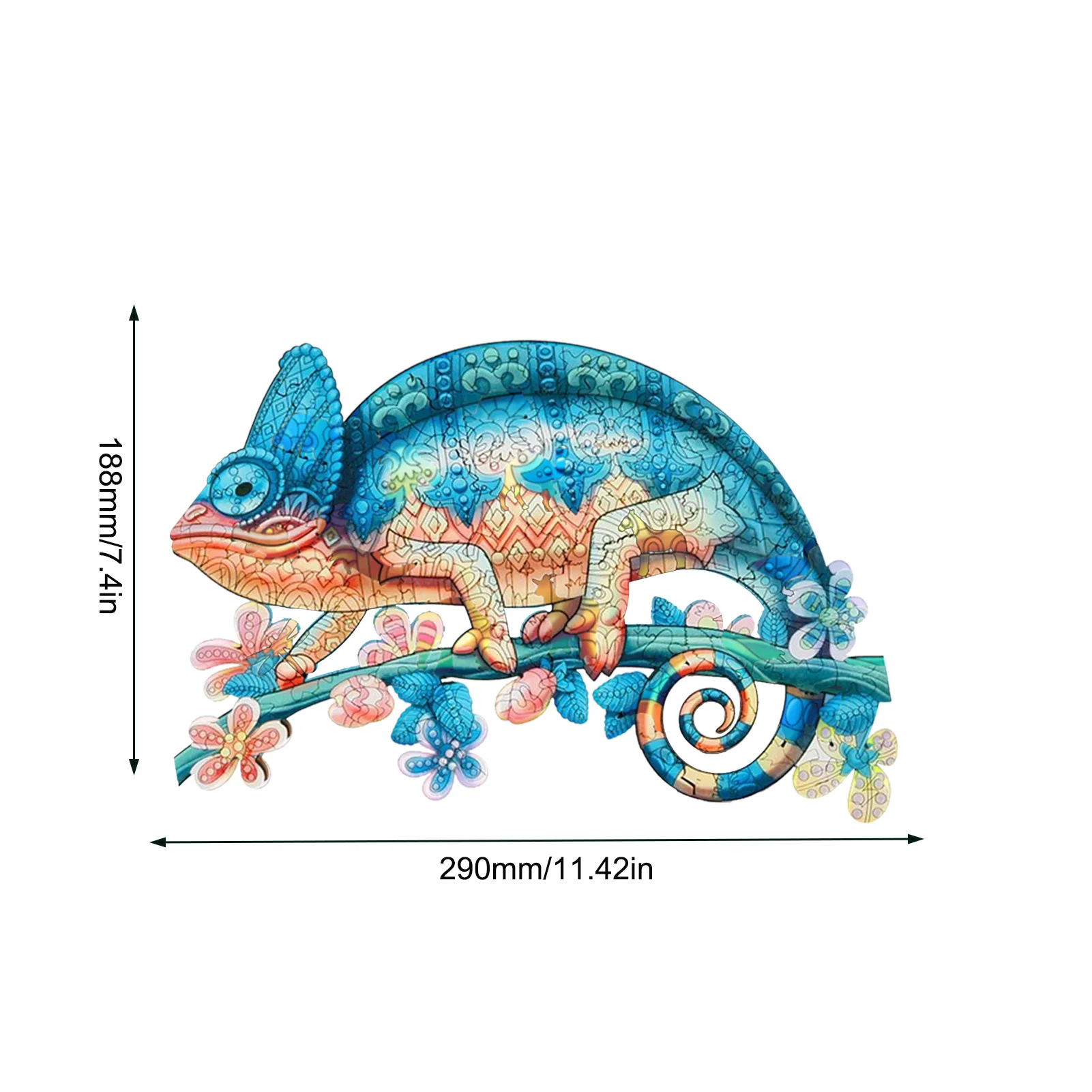 

Wooden Animal Puzzles For Adults DIY Educational Puzzle Chameleon Shaped Puzzles Pieces Christmas Gifts For Kids Jigsaw