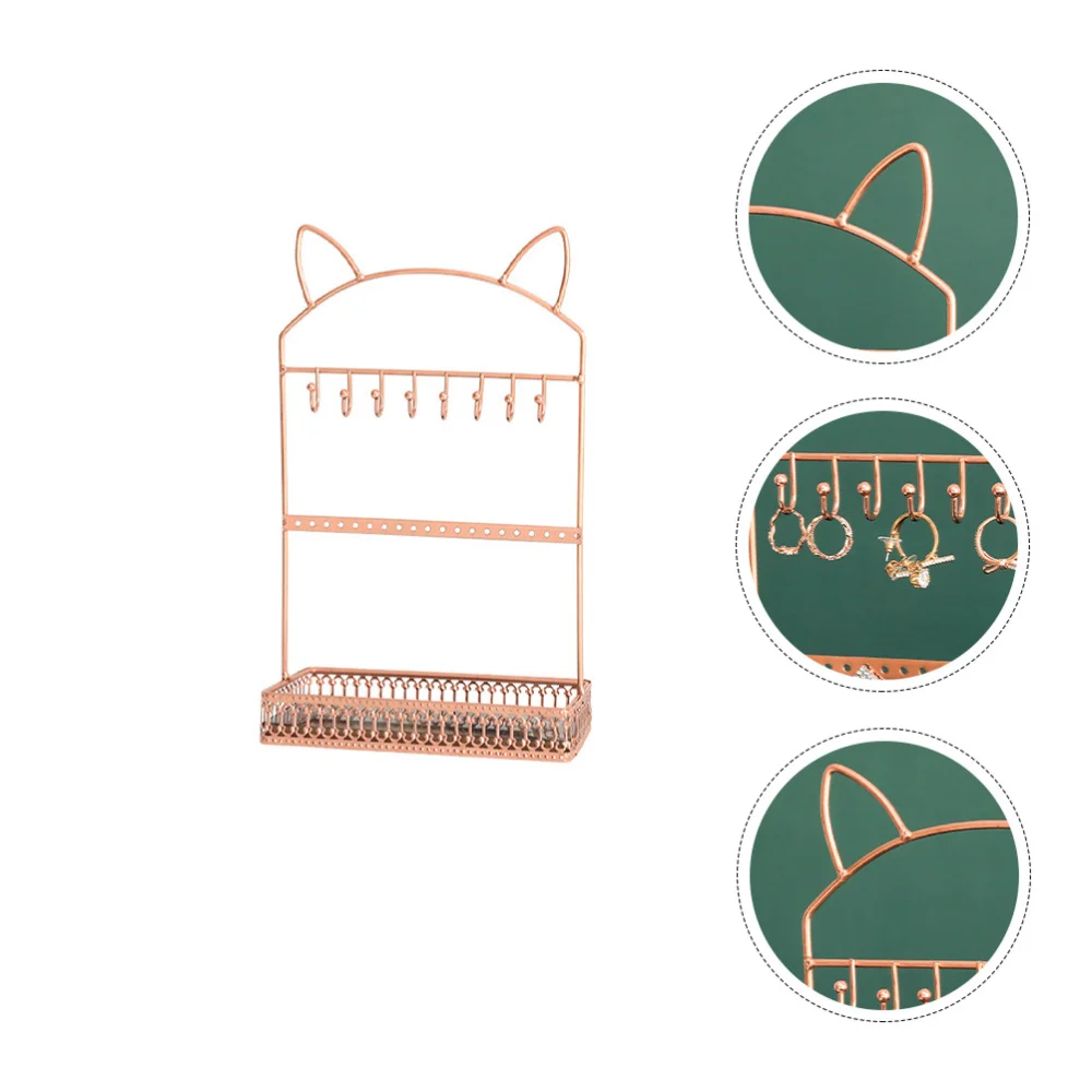 

1Pc Decorative Earring Rack Jewelry Storage Rack Household Display Rack Decor