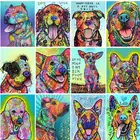 Набор для рисования по номерам RUOPOTY сделай сам, абстрактная раскраска для собак на нулевой основе для взрослых, 40x50 см, для домашнего декора, подарок сделай сам