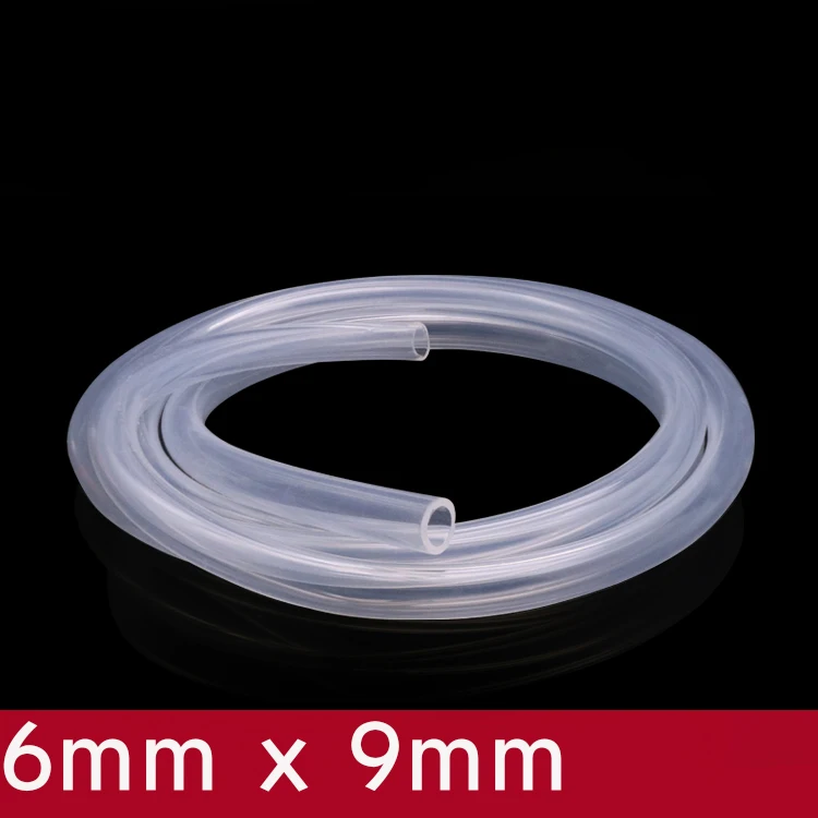 

Transparent Flexible Silicone Tube ID 6mm x 9mm OD Food Grade Non-toxic Drink Water Rubber Hose Milk Beer Soft Pipe Connect