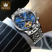 olevs men watches top brand luxury automatic mechanical business clock moon phase watch reloj mecanico hombres charm of men