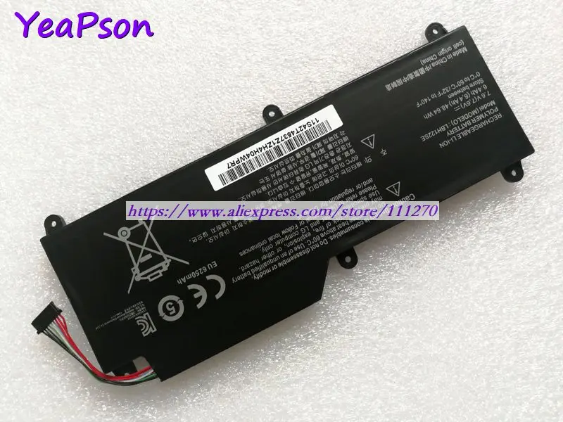 Yeapson 7 6 V 6400 мАч натуральная LBH122SE ноутбук Батарея для LG U460 Тетрадь G.AH5SK K.AH50K K.AH5DK