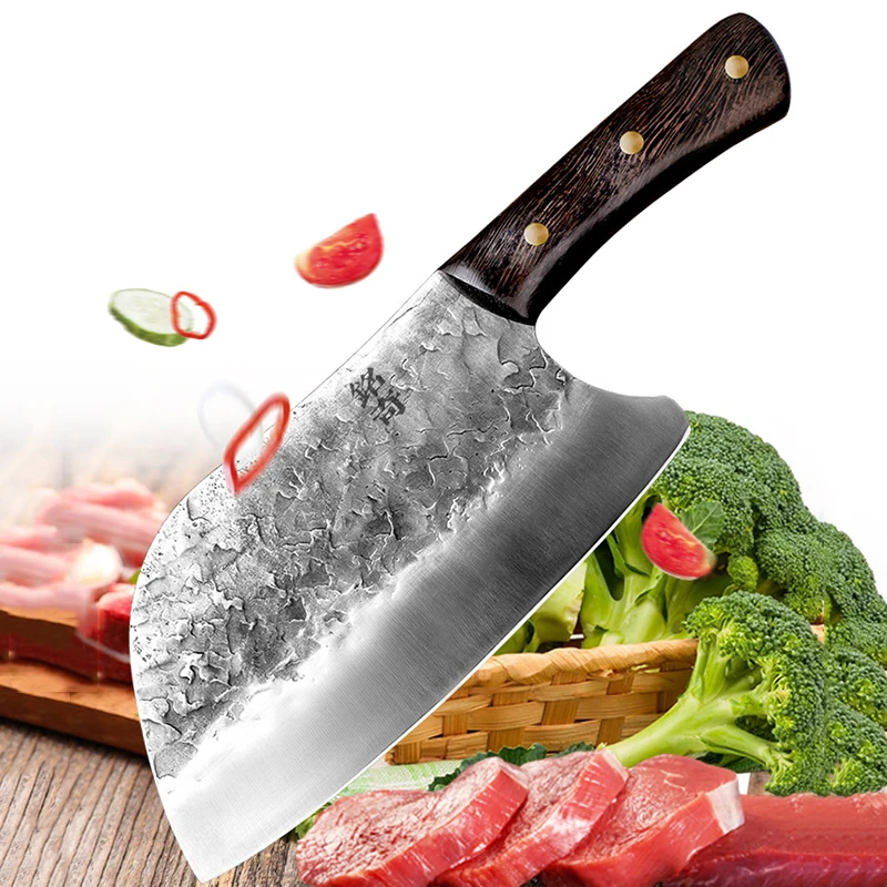 Кухонный нож мясницкий для убоя мясника резки костей сырой рыбы филировочный