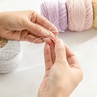 5 lace yarn for hand knitting crochet thin thread for diy pillow lace supplies 50 g soft 3 ply 100 cotton xa010