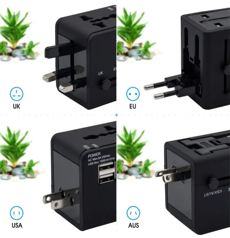 Универсальный международный Мощность подключить usb-адаптер настенный адаптер