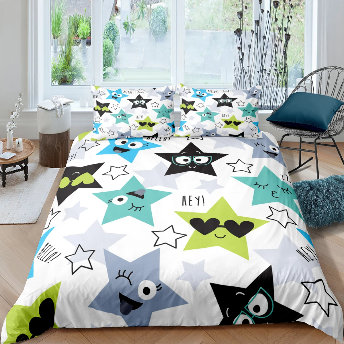 

Cartoon Duvet Cover 1/2Pillowcase Super King Queen Size Bedding Set Animal Quilt Cover Single Full Luxury Home Textile For Kids