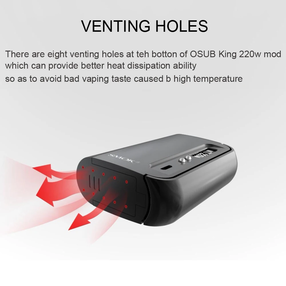 SMOK OSUB King TC Box Mod 220 Вт электронная сигарета Vape мод 18650 для TFV8 детский атомайзер Micro TFV4