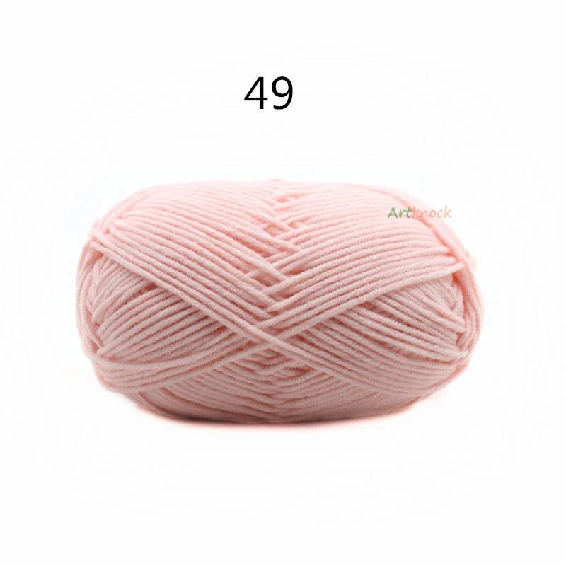 49 30pcs 30 шт. пряжа для вязания крючком 3 мм хлопчатобумажная пряжа Смешанная Ручная Пряжа 4 слоя - Цвет: 49 30pcs