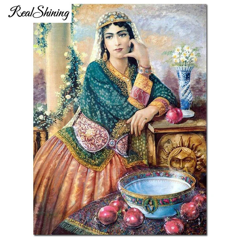 Алмазная мозаика круглая вышивка русская Красота Diy алмазные аксессуары для