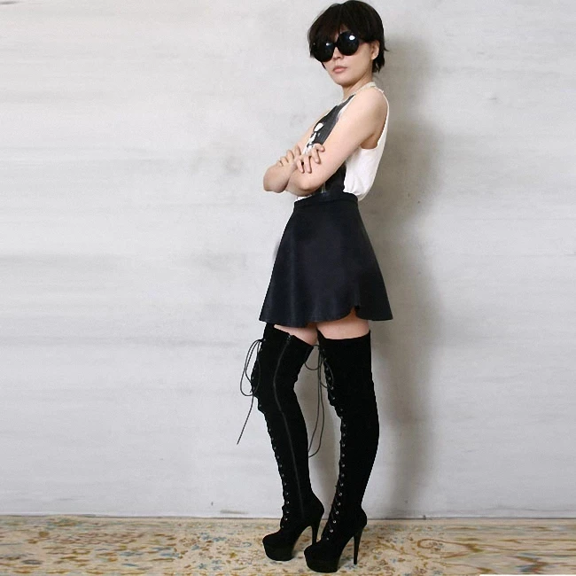 Сапоги для профессиональных танцев на Пилоне высокие с водонепроницаемым столом