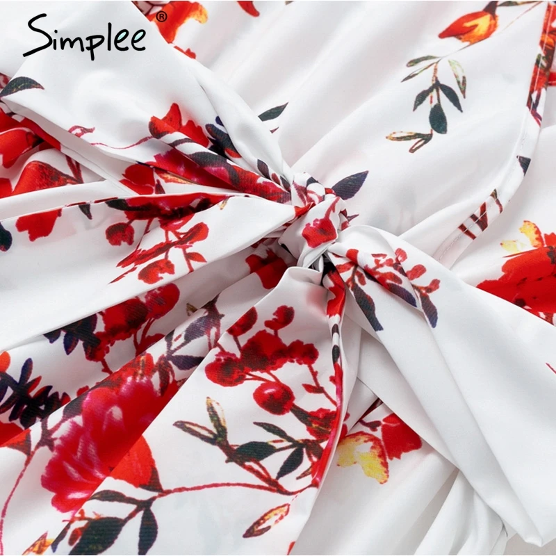 Летнее женское длинное платье Simplee с цветочным принтом элегантный сарафан в