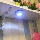 Мини-светодиодные светильники под шкаф с батарейным питанием, настенная лестница, шкаф, кухня, автомобильная лампа, шкаф для одежды ванная освещение H