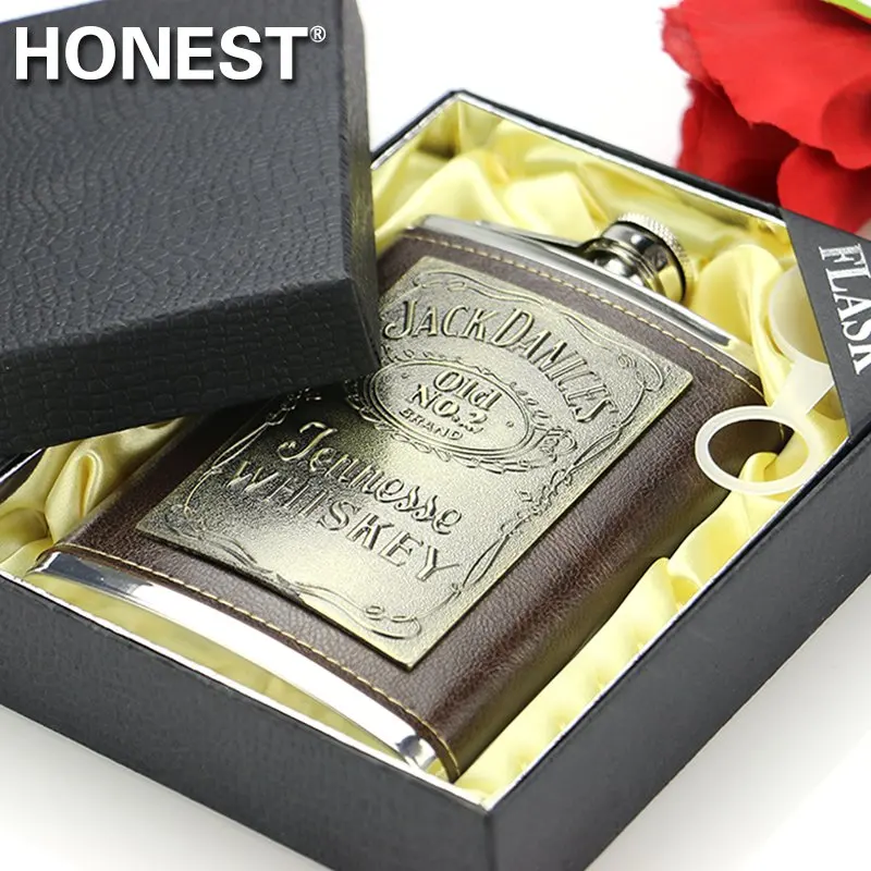 

Luxury Flat Hip Flask Stainless Steel Creative Portable Whiskey Groomsmen Gifts Hip Flasks Liquor Cantimplora Drinkware DF50JH
