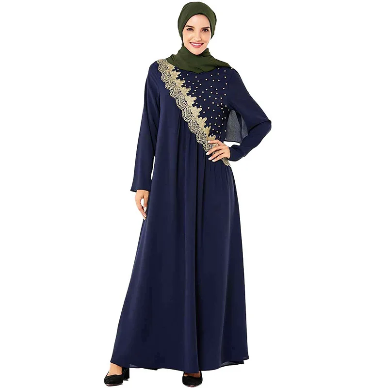 Ближний Восток платье модный халат женский мусульманский Саудовский Аравия вышитое бисером вышитое платье для девочек турецкий Рамадан ме...