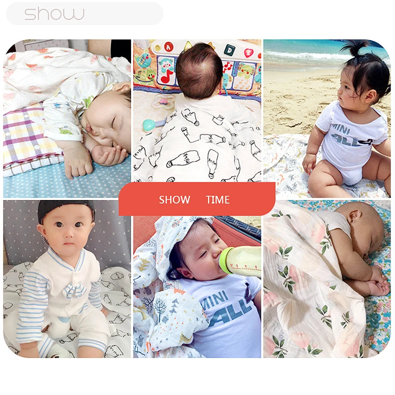 

100% Cotton Breathable Newborn Muslin Baby Receiving Blanket Swaddle Bath Gauze Infant Wrap Sleepsack Stroller Cover Play Mat