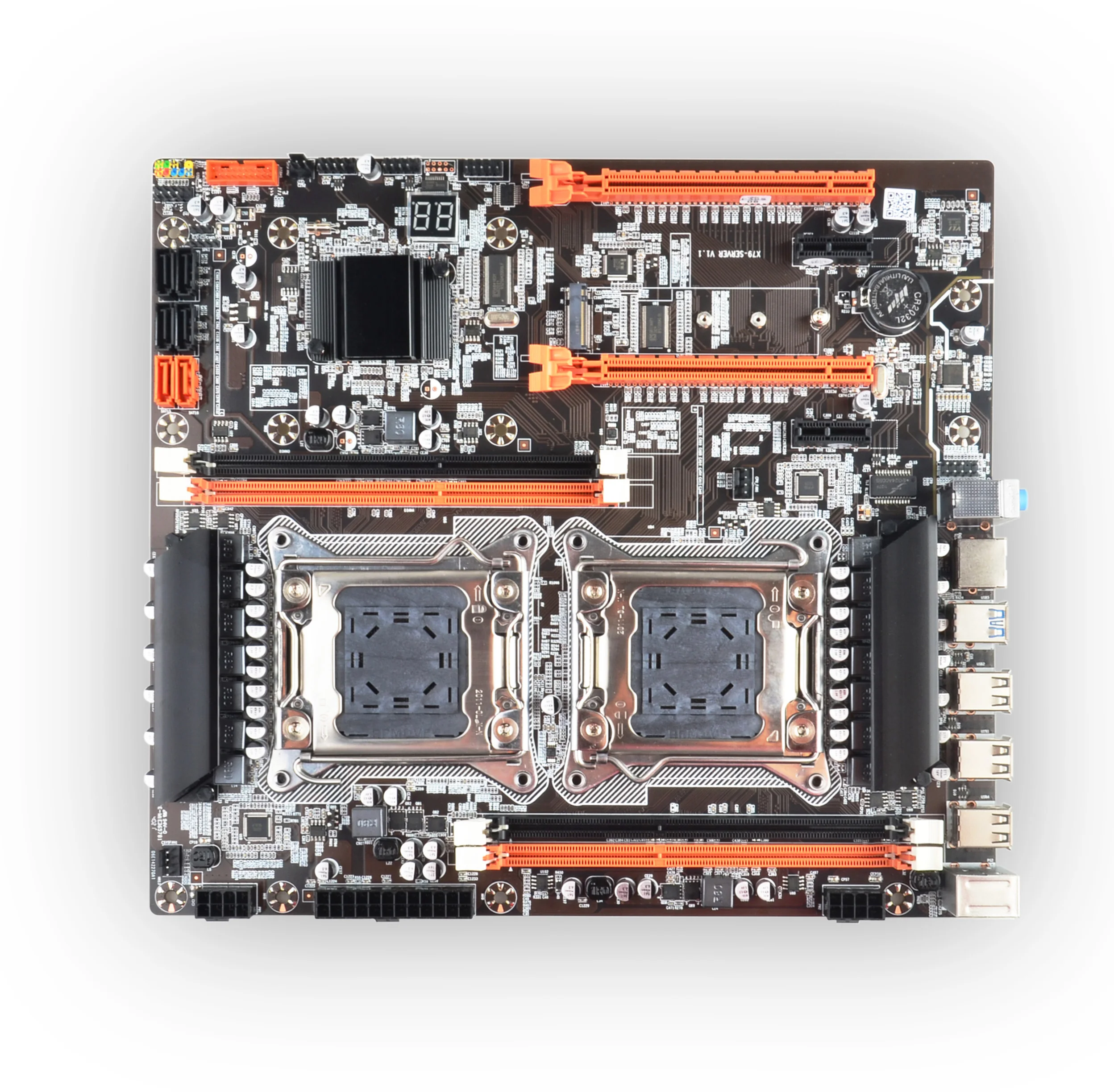 x79 dual cpu motherboard combo with 2pcs xeon e5 2689 4pcs 8gb 32gb 1600mhz pc3 12800 ddr3 ecc reg memory ram free global shipping