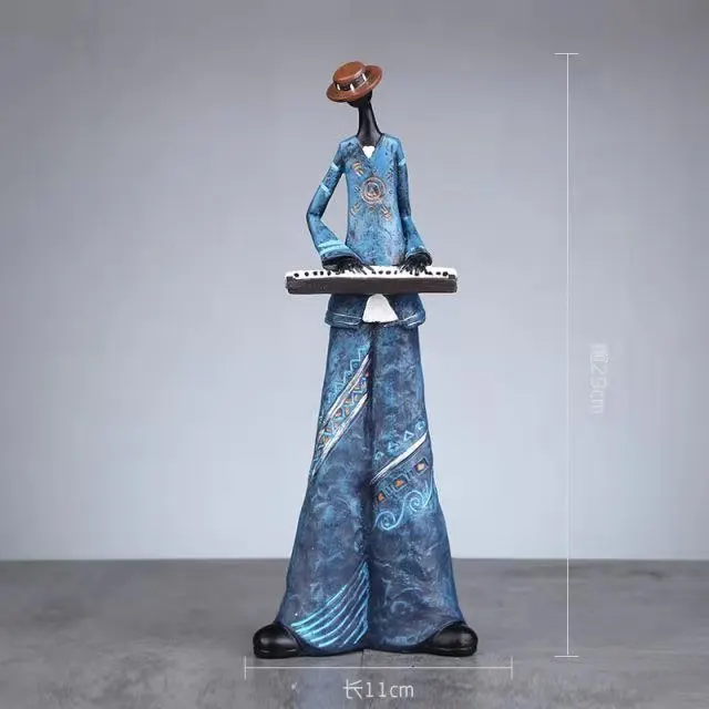 

Family Figurines For Home Decor Accessories Morden Creative Band Music Character Bar Home Decoration Crafts Gift For Friends