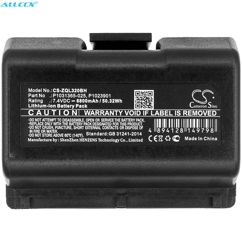 

Cameron Sino 6800mAh Battery for Zebra QLN220,QLn220HC,QLN320,QLn320HC,ZQ500,ZQ510,ZQ520,ZQ610,ZQ620,ZR628,ZR638,ZQ610HC,ZQ620HC