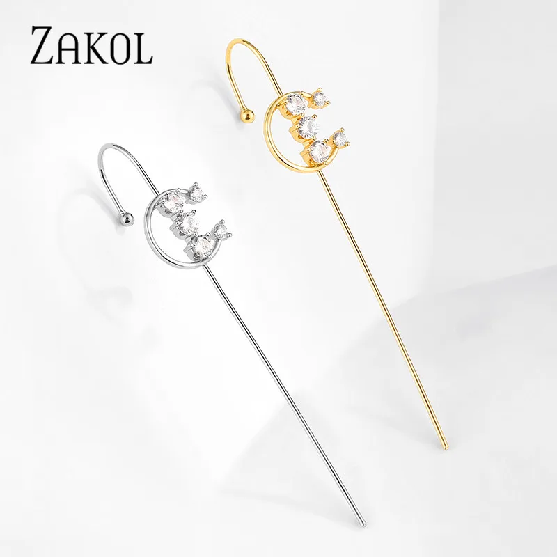 ZAKOL 4 шт. модные круглые серьги-гвоздики геометрической формы с кристаллами из