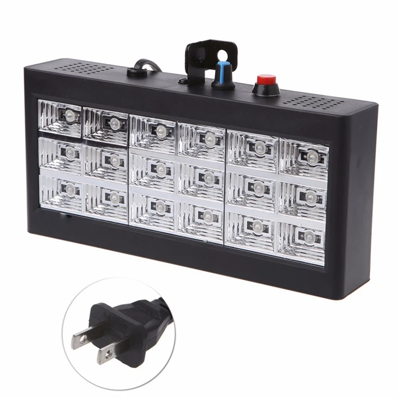 Sound Music Control 18W Rgb Led Stage Effect Lighting Dj Party Show Strobe Disco Light 220V Ac 110V (Us Plug) | Лампы и освещение