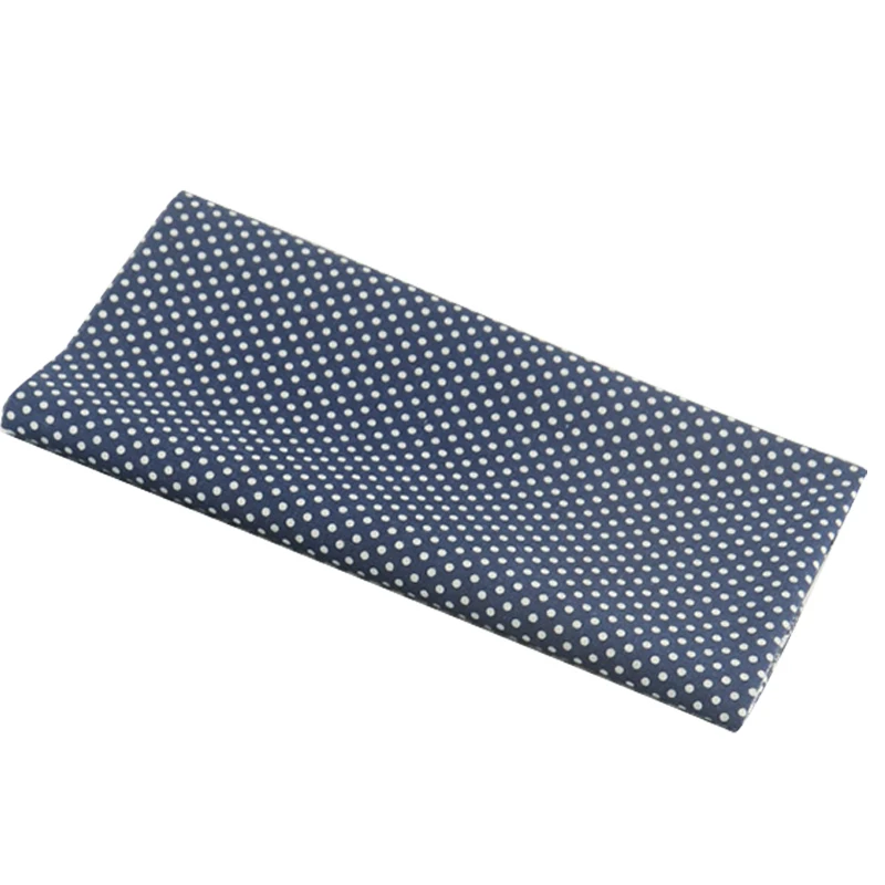 White Dot Design Blue Cotton Fabric Patchwork Desk Clothing Doll DIY Scrapbooking Crafts Home Textile Decoration Sewing Cloth CM|textil