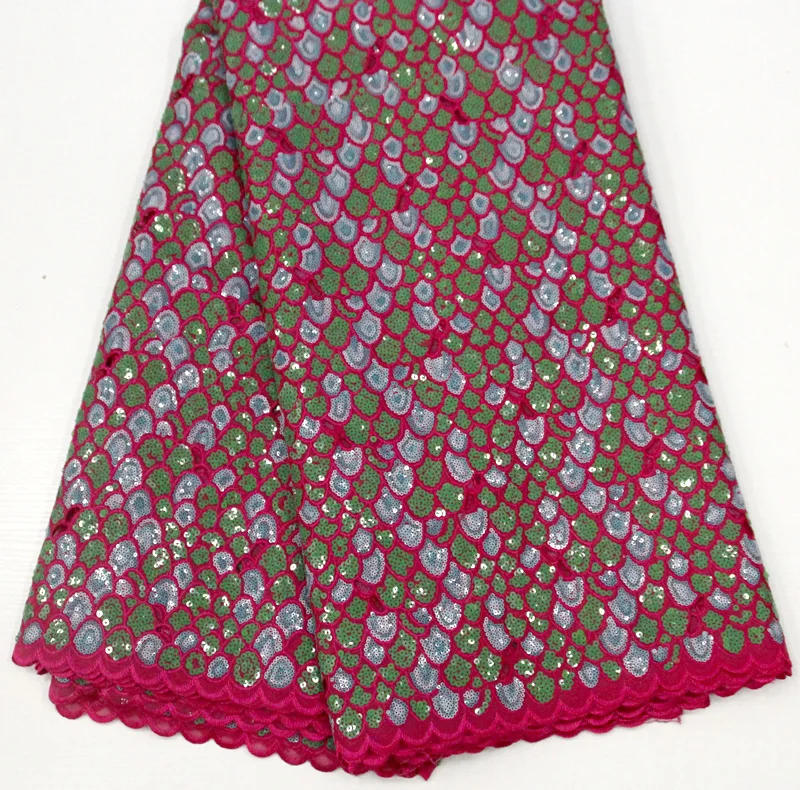 

high quality African double organza Nigerian sequins Swiss voile embroidery cord tulle french laces fabric for dress
