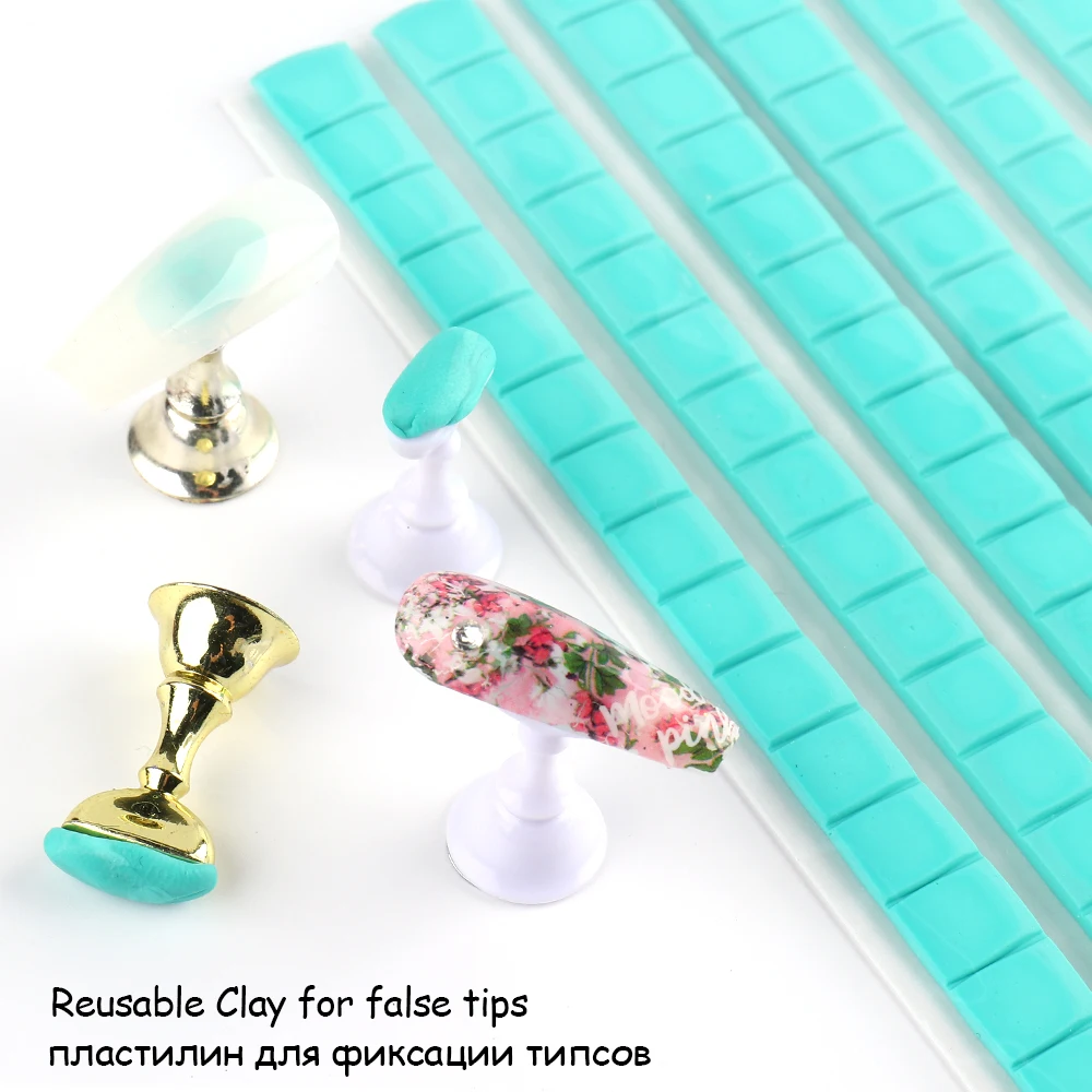 Клей для ногтей 96 шт. пластилин фиксации типсов многоразовая клеевая глина
