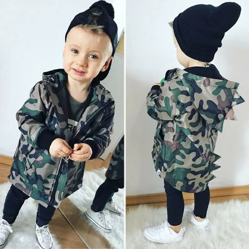 Камуфляжная Толстовка для маленьких девочек и мальчиков куртка верхняя одежда
