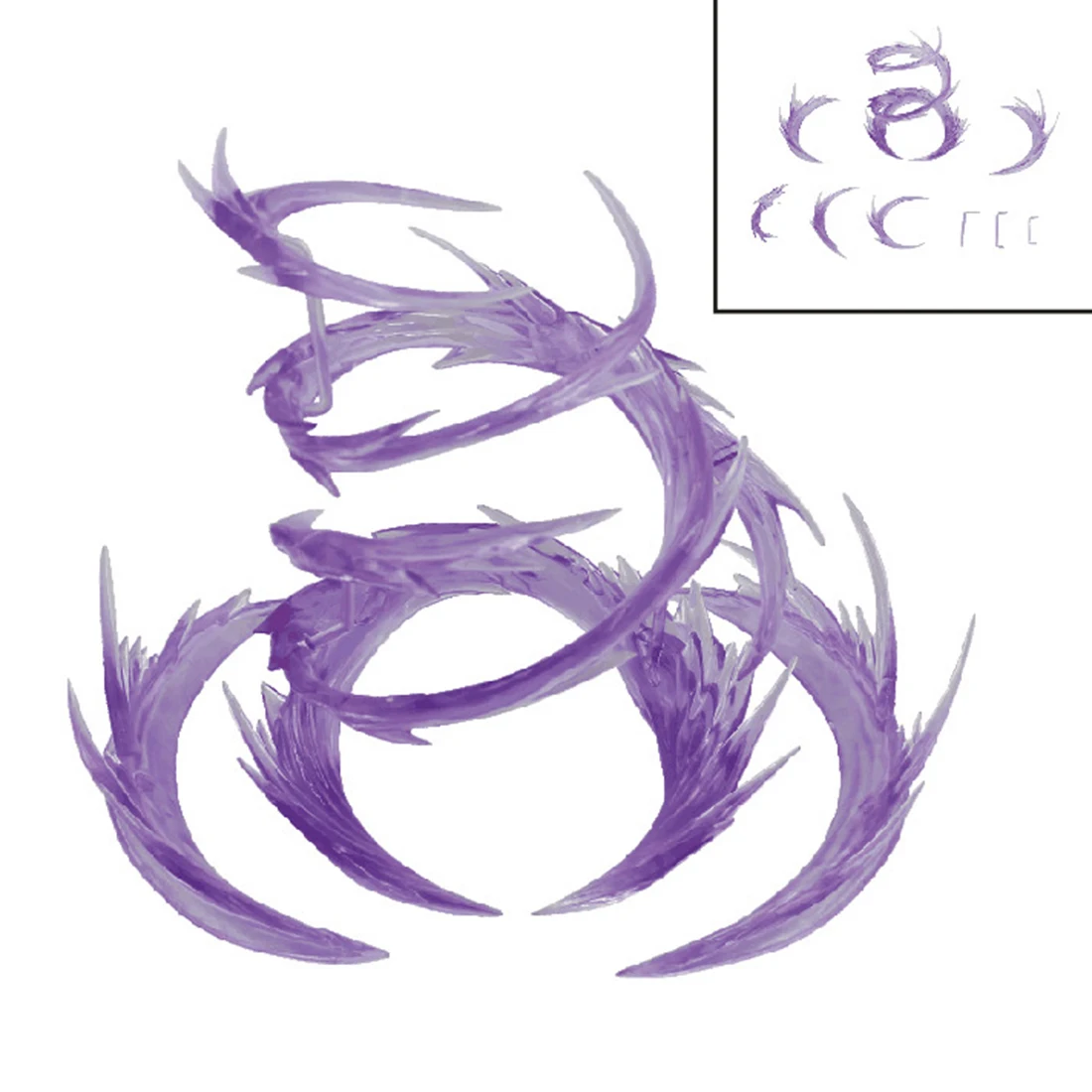 

Whirlwind Flame Special Effects Decoration for 10-30cm Cartoon Figure Model - Purple
