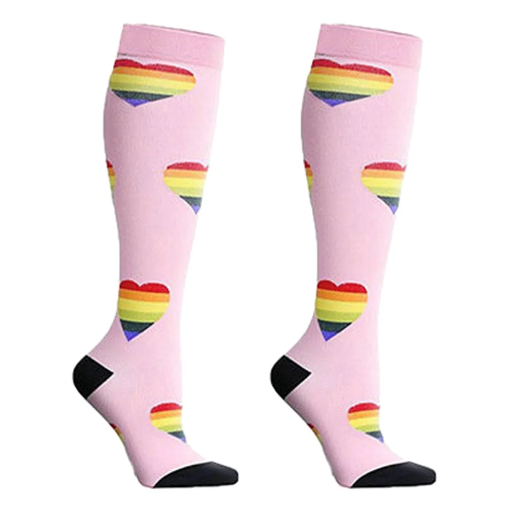 1 пара женские спортивные носки с поддерживающими рукавами розовые синие серые M/S