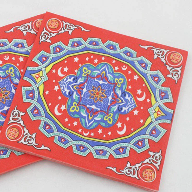 Мусульманская салфетка 20 шт./компл. Рамадан Средний Восток арабвечерние поставка