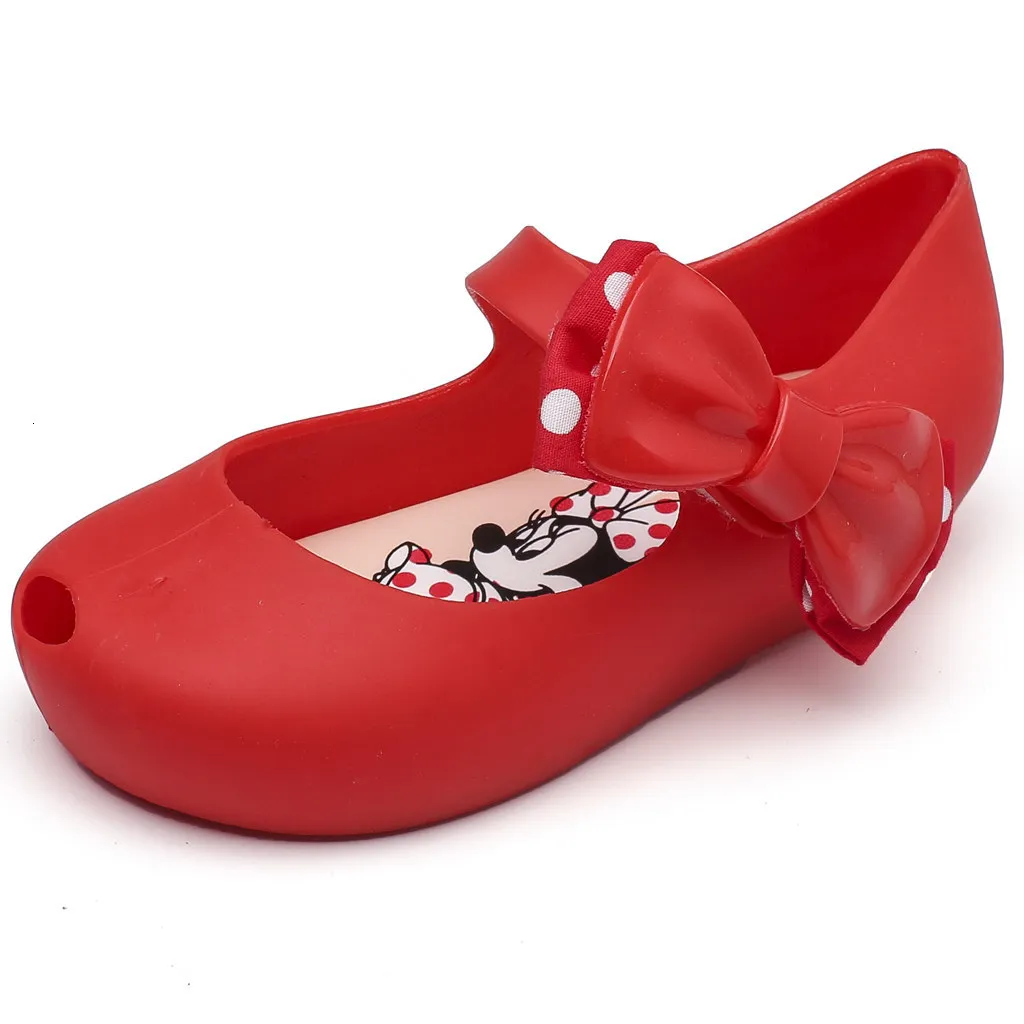Mini Ultragirl+ Minnie II; Новинка года; прозрачные сандалии с бантом для девочек; детские сандалии Melissa; детская нескользящая обувь