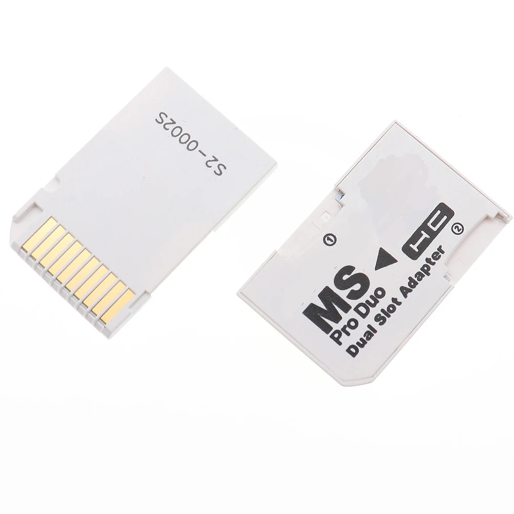 

TingDong Memory Card Adapter 2 microSD/micro SDHC Cards Adapter Micro SD TF to Memory Stick MS Pro Duo for PSP Card White