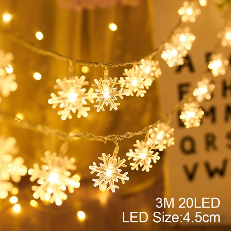 3M 20LED warm Светодиодный Рождественские украшения для дома елочные украшения Новогодний Декор Noel новогодний натальный - Цвет: 3M 20LED warm
