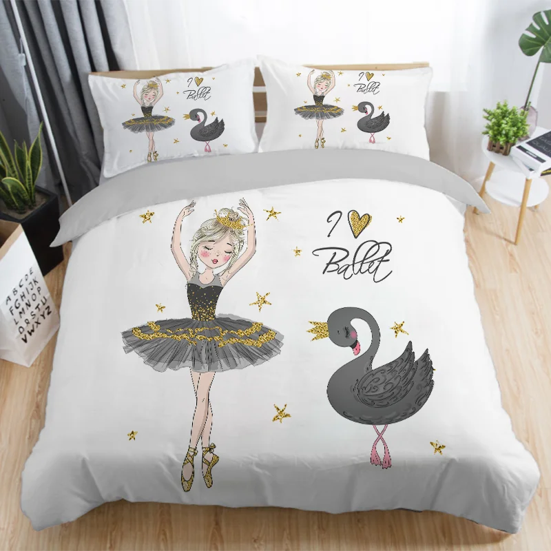 Танец с Единорог постельное белье для девочек рисунком балерины Постельное