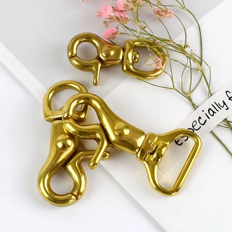 Meetee 2/5Pcs 8-25mm Solid Brass Buckle Bag Lobster Clasp Swivel Trigger Clips Dog Snap Buckles Strap Clamp Hang Hook Accessory | Дом и сад