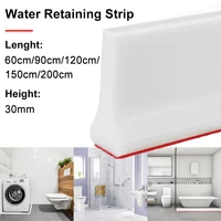 30mm clear bathroom water stopper kitchen countertop water retaining strip bendable bathroom shower threshold water dam barrier