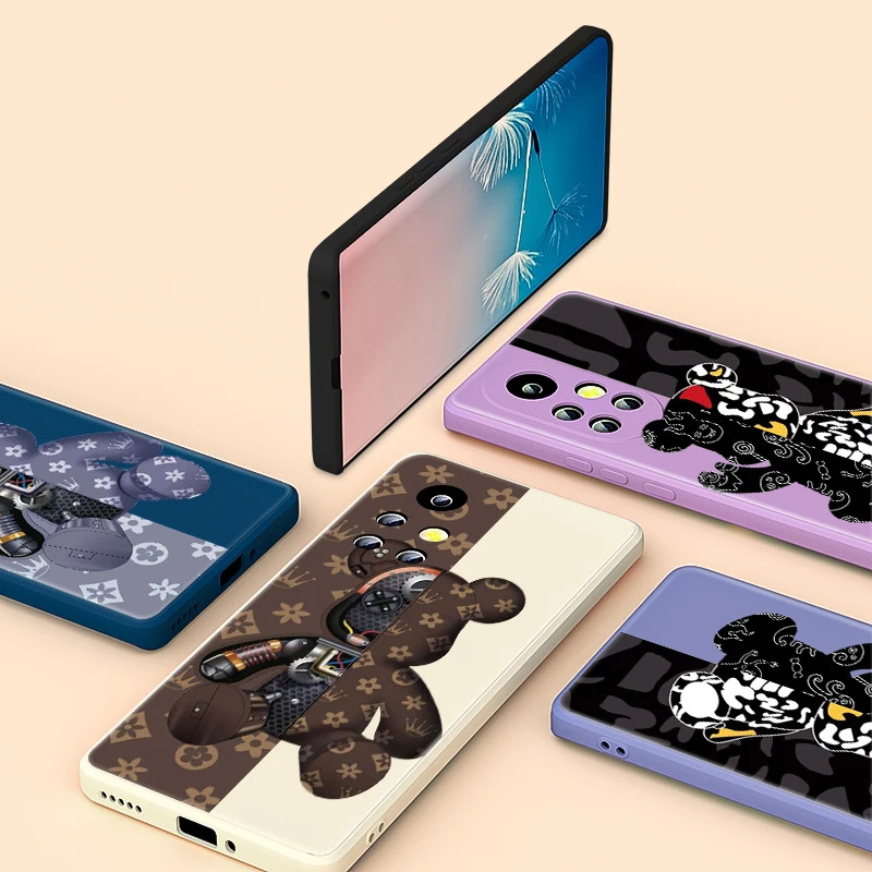 

Mechanical Bear For Huawei Nova 4E 4 3i 3 8 8i 8SE 7SE 7 6SE 7i 6SE 6 5i 5 5T Pro Liquid Silicone Phone Case