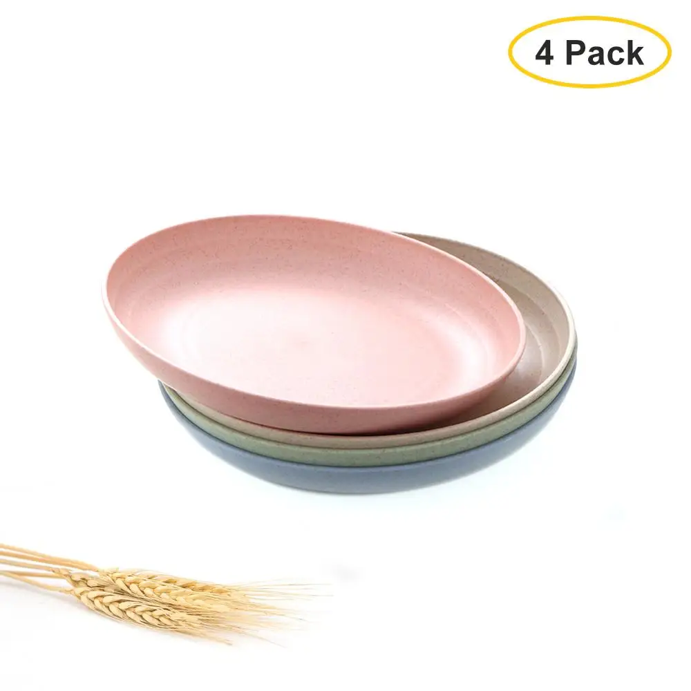 Пшеничная соломенная тарелка легкие небьющиеся обеденные тарелки посудомоечная