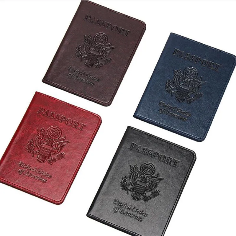 PU Leather Passport Covers Travel Accessories ID Bank Credit Card Bag Men Women Passport Business Holder wallet Case