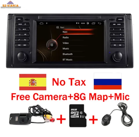 Автомобильный dvd-плеер с сенсорным HD-экраном 7 дюймов, dvd-плеер на Android 10, для BMW E39, E38, GPS-навигация, Bluetooth, радио, USB, SD, управление на рулевом колесе, DSP