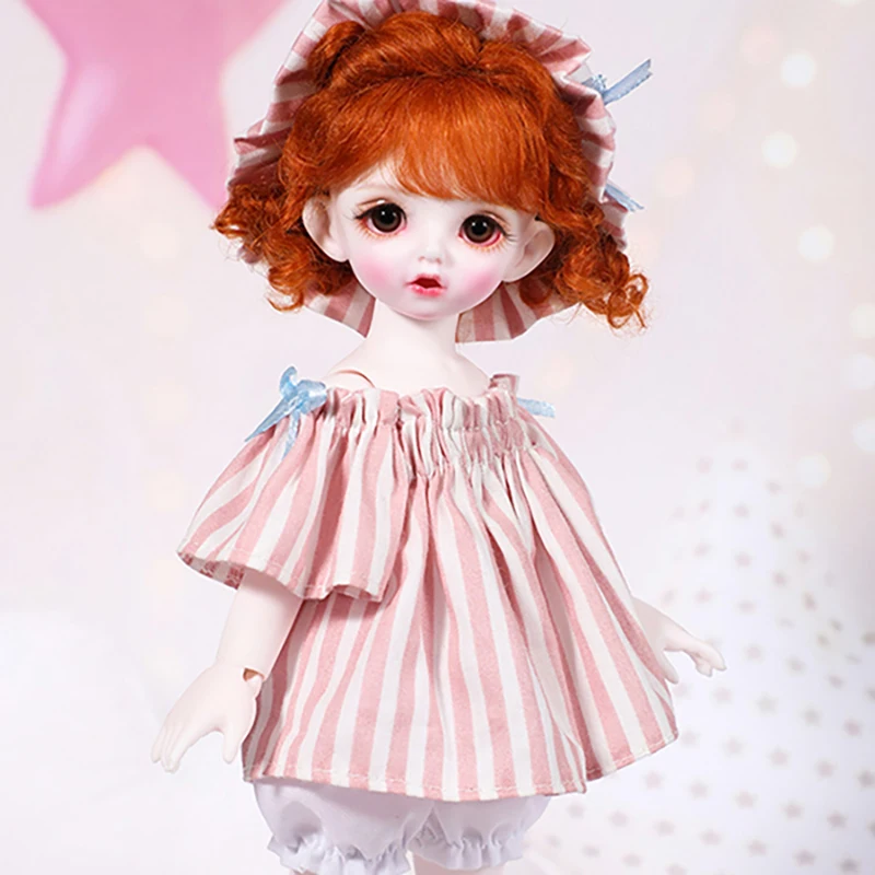 Полный комплект 1/6 BJD женская кукла девочка шарнирная милый розовый наряд Детская