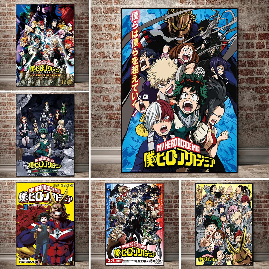 

Japanese Anime My Hero Academia Posters Comics Wall Art Decoration Canvas Painting for Bedroom Living Room Home Cuadros Unframed