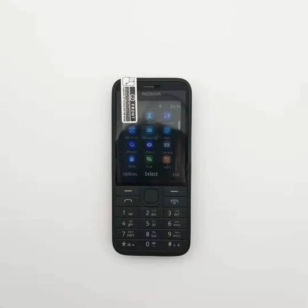 208 Dual Sim Nokia 208 2G/3g GSM 1.3MP 105 0mAh разблокированный дешевый Восстановленный сотовый телефон Восстановленный - Цвет: Черный