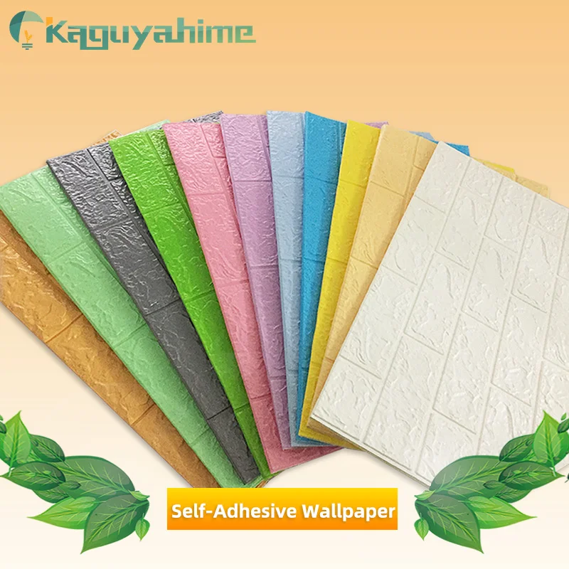 Kaguyahime DIY Наклейка на стену s 3D самоклеящаяся искусственная кирпичная декорация