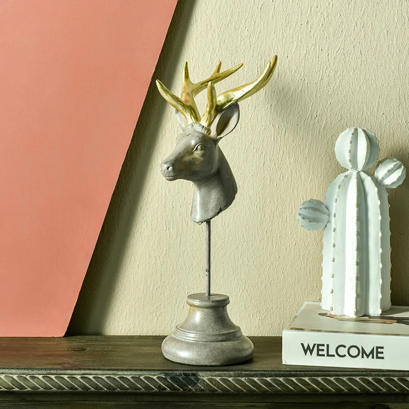 Винтажная Подставка для хранения украшений с головой оленя украшение дома